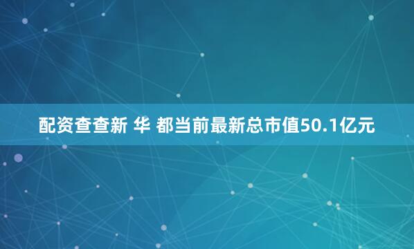 配资查查新 华 都当前最新总市值50.1亿元